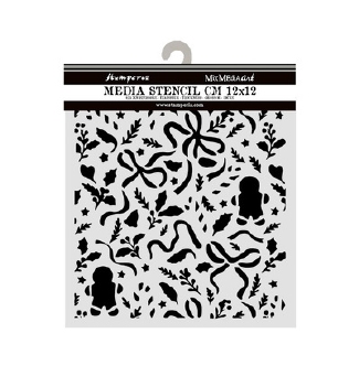 Stamperia Mask Stencil Ribbons and Gingerbread KSTDS74