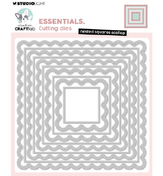 Craftlab Snijmal Nested Squares Scallops CCL-ES-CD1126