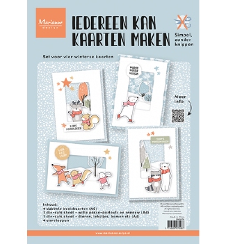 Marianne Design DIY Set Iedereen kan kaarten maken Winter PK9228