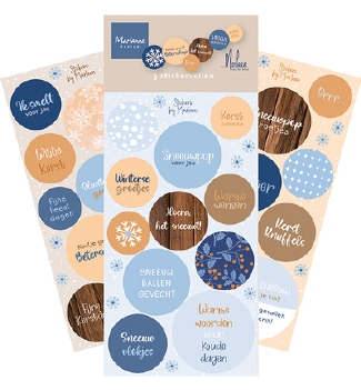 Marianne Design Stickervel Frosty Winter By Marleen CA3234