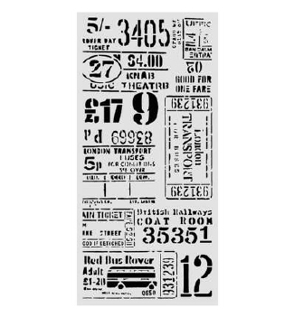 Stamperia Mask Stencil Our Way Tickets KSTDL179
