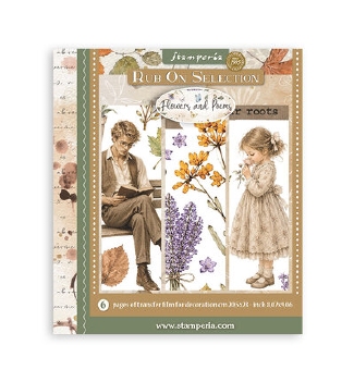 Stamperia Rub On Selection Flowers & Poems DFLRBXG16