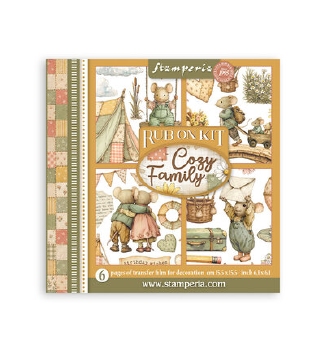 Stamperia Rub On Kit Cozy Family DFLRBX25