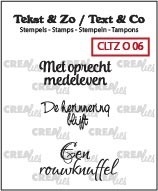 Crealies Clear Stamp Tekst en zo Overlijden 6 CLTZO06