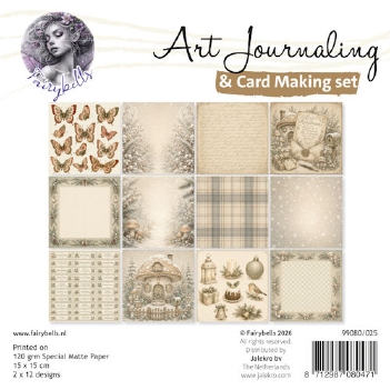 Fairybells Card Making Backgrounds Beige/Groen 99080/025