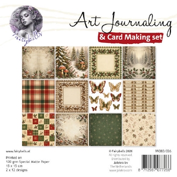 Fairybells Card Making Backgrounds Rood/Groen 99080/026