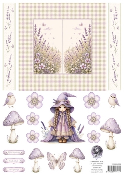 Fairybells Combi Knipvel voor Pop-Up en Decoupage Lavendel Combi 99083/034