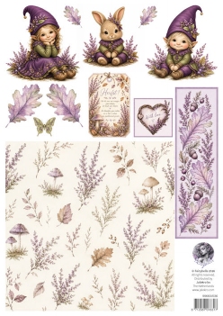 Fairybells Combi Knipvel voor Pop-Up en Decoupage Heide Combi 99083/036
