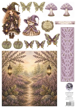 Fairybells Combi Knipvel voor Pop-Up en Decoupage Heide Combi 99083/037