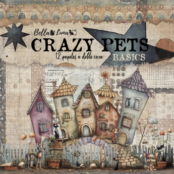 Bella Luna Crafts Papierblok Crazy Pets Basics BLC-0056/S