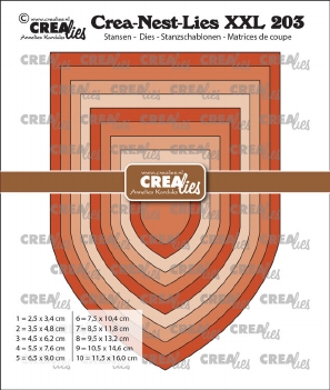 Crea-Nest-Lies set Snijmal Vaandel D / Kerkboog Glad CLNestXXL203