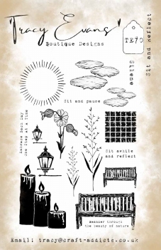 Tracy Evans Clear Stamp Sit and Reflect TE070