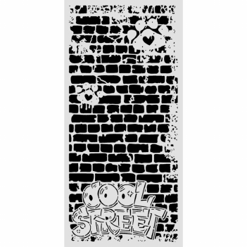 Stamperia Mask Stencil Furry Friends 2 Cool Street Bricks KSTDL181