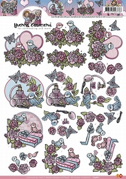 Yvonne Creations knipvel Vogeltjes HJ9801*