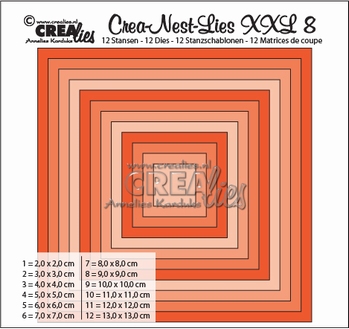 Crea-Nest-Lies set mallen nummer 8 XXL   CLNestXXL08