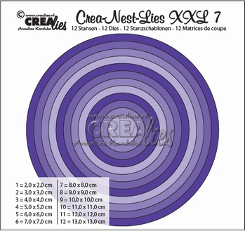 Crea-Nest-Lies set mallen nummer 7 XXL   CLNestXXL07