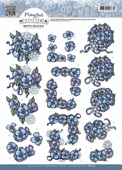 Yvonne Creations knipvel Snowflowers CD10431*