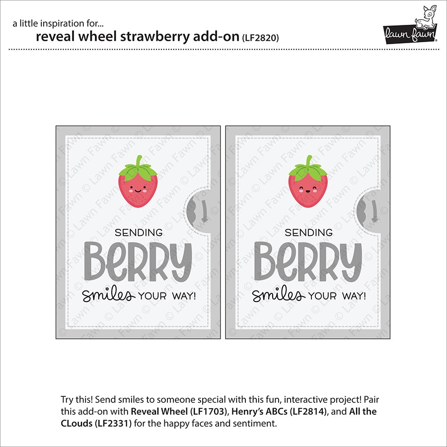 Lawn Fawn Snijmal Reveal Wheel Strawberry Add-on LF2820