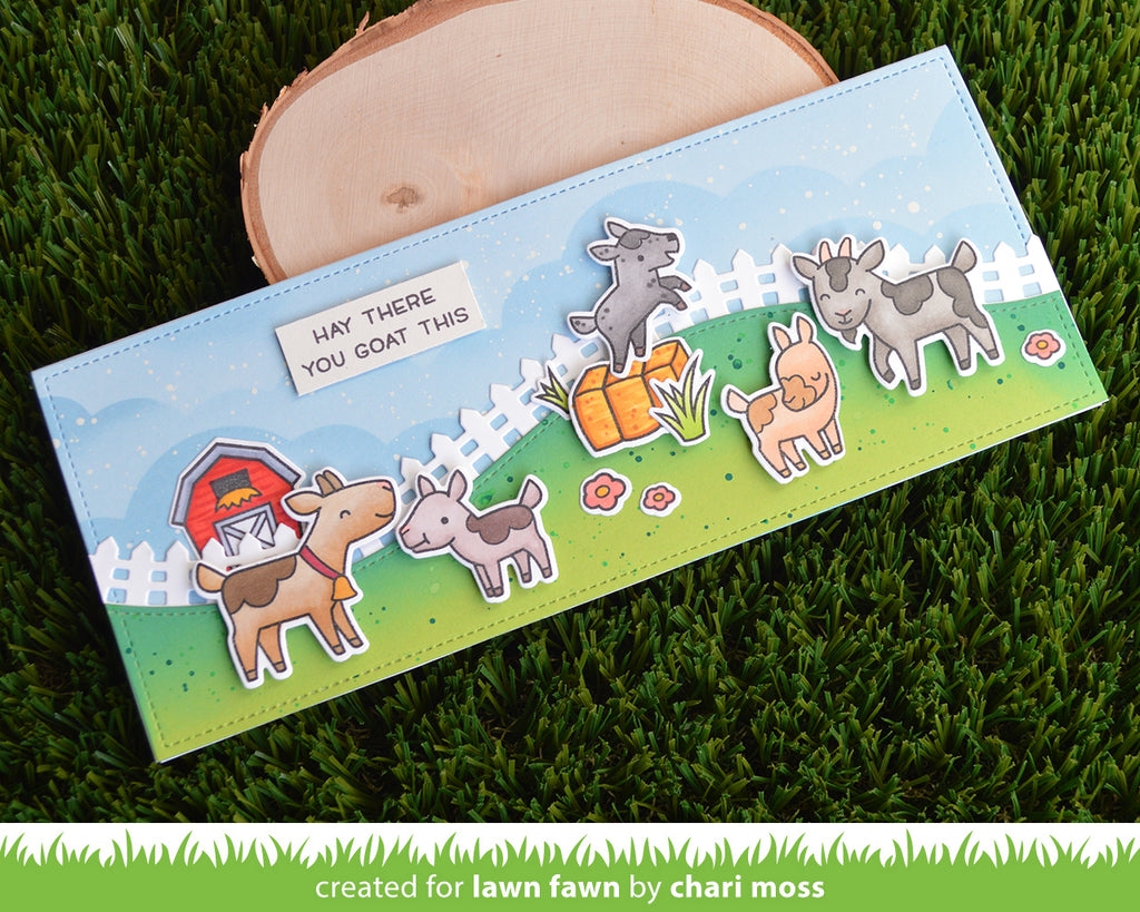 Lawn Fawn Snijmal Slimline Picketfence Border LF2799
