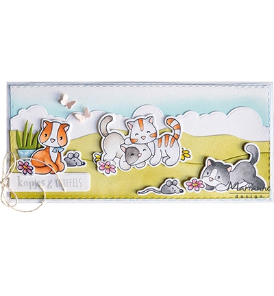 Marianne Design Clear Stamp & Die Eline's Kittens EC0194