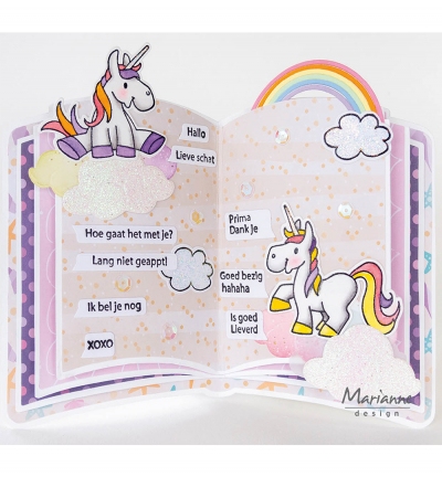 Marianne Design clear stamp Eline's Unicorns EC0180