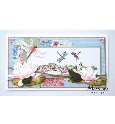 Marianne Design clear stamp Tiny's Border Waterlilies TC0851