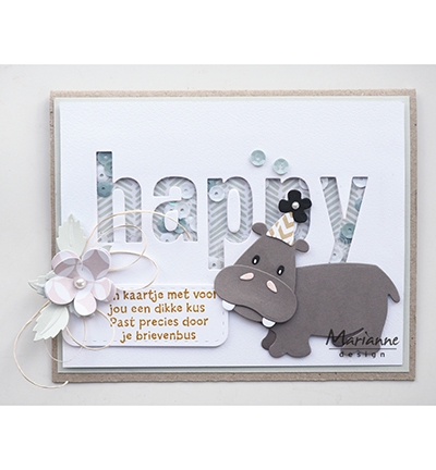 Marianne Design Collectables Eline's Happy Hippo COL1450