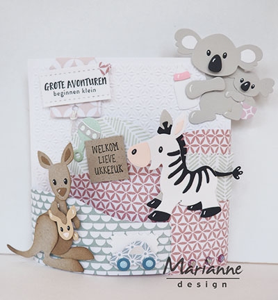 Marianne Design Collectables Eline's Kangeroo & Baby COL1446