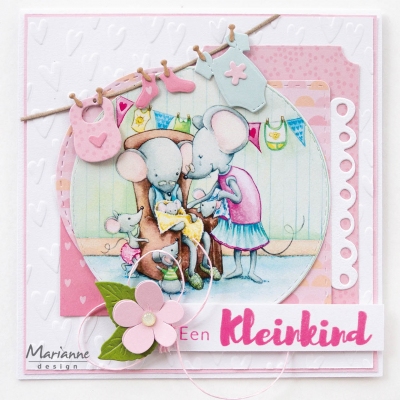 Marianne Design Knipvel - Hetty's Mice New Born HK1708*