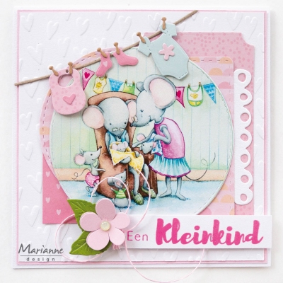 Marianne Design Knipvel - Hetty's Mice New Born HK1708