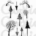 Card-io Clear Stamp Mini Tall Trees CDCCSTMIN-01