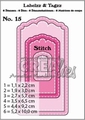 Crealies Labels & Tags nr. 15 Stitch  CLLT15