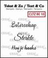 Crealies Clear Stamp Tekst en zo Beterschap 10 CLTZBE10