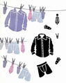 Card-io Majestix Clear Stamp Men's Washing Line MAME-01
