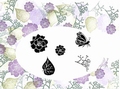 Card-io Majestix Clear Stamp Begonia Garden MABE-01