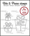 Crealies Clear Stamp Bits & Pieces Presents CLBP184