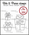 Crealies Clear Stamp Bits & Pieces Presents CLBP184*