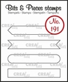 Crealies Clear Stamp Bits & Pieces Strips Set A  CLBP191*