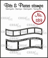 Crealies Clear Stamp Bits & Pieces Curved Filmstrips CLBP189
