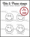 Crealies Clear Stamp Bits & Pieces Happy Faces CLBP188