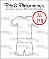 Crealies Clear Stamp Bits & Pieces Sport Outfit CLBP178