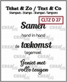 Crealies Clear Stamp Tekst en zo Divers 27 Samen CLTZD27