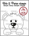 Crealies Clear Stamp Bits & Pieces Bear CLBP206