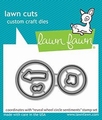 Lawn Fawn Snijmal Reveal Wheel Circle Sentiments LF2226