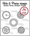 Crealies Clear Stamp Bits & Pieces Gear Small OutlineCLBP212