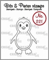 Crealies Clear Stamp Bits & Pieces Penguin CLBP221