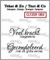 Crealies Clear Stamp Tekst & zo Duo Font OverlijdenCLTZDFO02