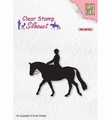 Nellie Snellen Silhouette Clear Stamp Horseman SIL068