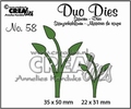 Crealies Duo Dies nr. 58 Leaves CLDD58