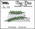 Crealies Duo Dies nr. 59 Leaves CLDD59